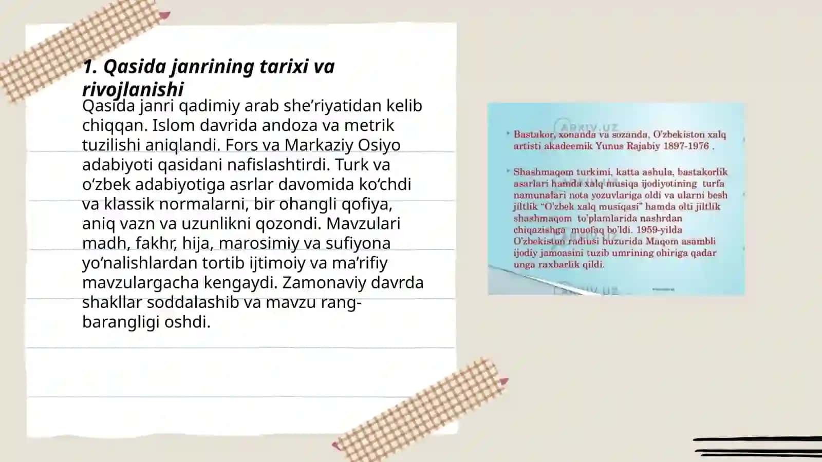 Qasida janrining tarixi va rivojlanishi 3
