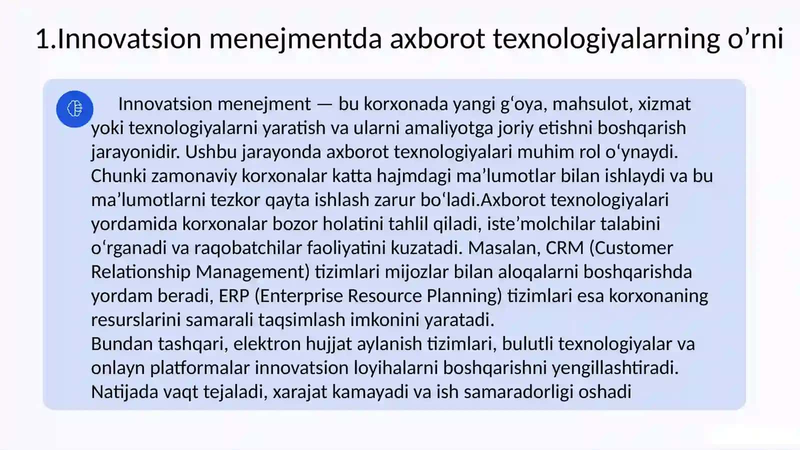 Innovatsion Menejmentda Axborot Texnologiyalari va Sun'iy Intellektning O'rni 3