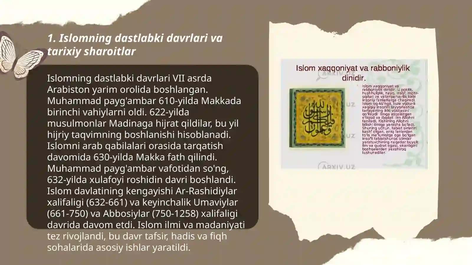 Islom oqimlari va yo’nalishlarining paydo bo’lishi sabablari,e’tiqodidagi bo’linishlarining sabablari va oqibatlari 3