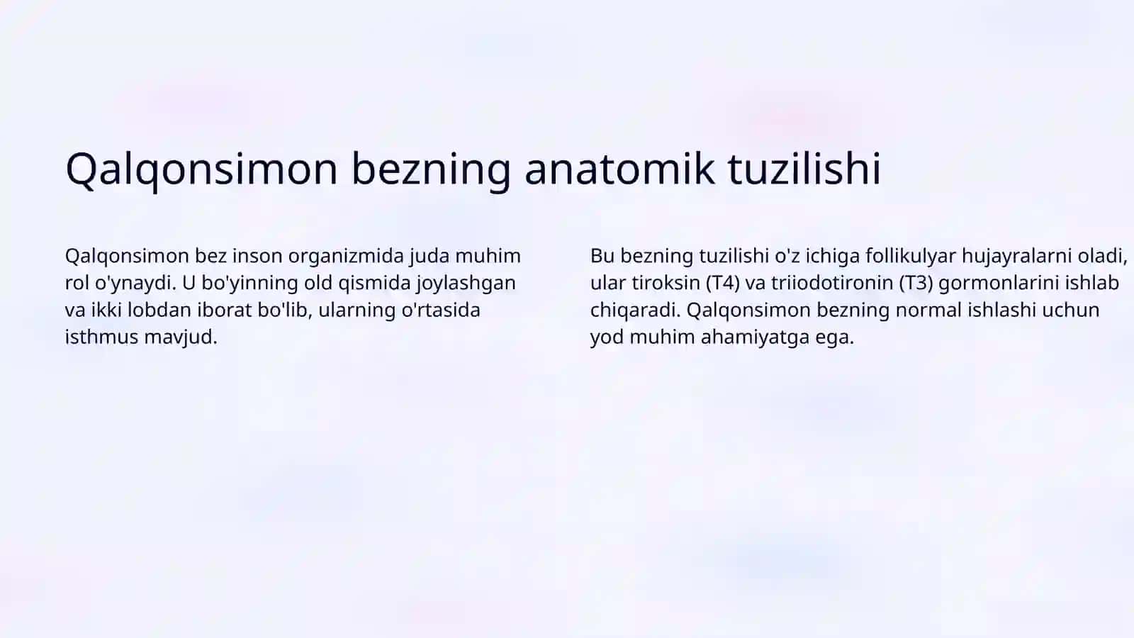 Qalqonsimon bez tuzilishi, taraqqiyoti va vazifasi 3