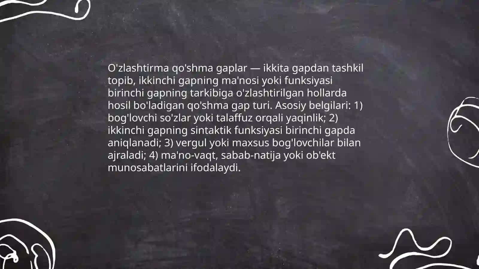 O'zlashtirma qo'shma gaplar 3