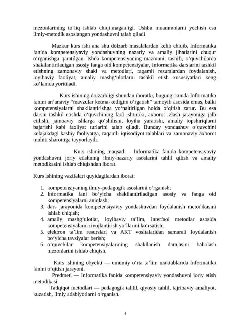 Informatika fanida kompetensiyaviy yondashuvni joriy etish metodikasi 3