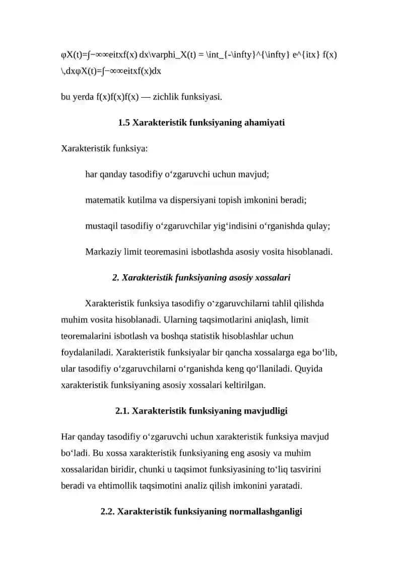 XARAKTERISTIK FUNKSIYALAR 3