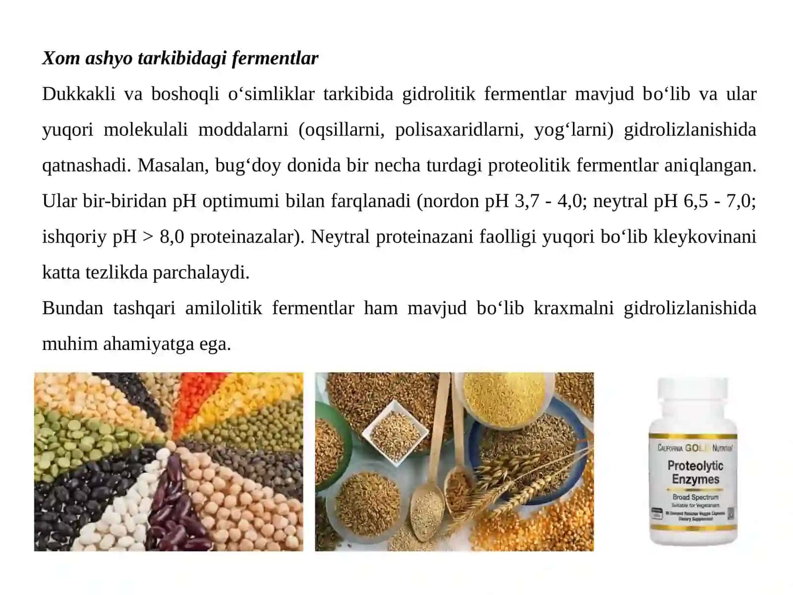 Fermentlardan xalq xo’jaligi va sanoat mahsulotlari olishda foydalanish 3