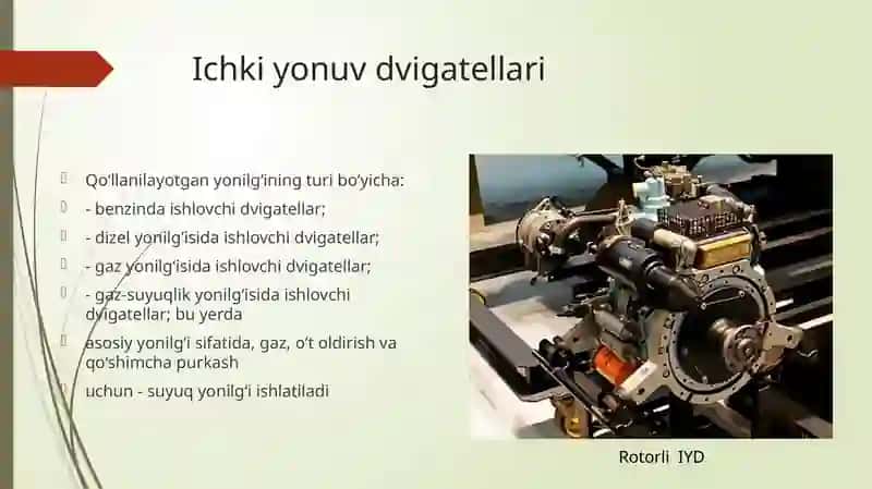 Ichki yonuvdavigatellariga TXK 3