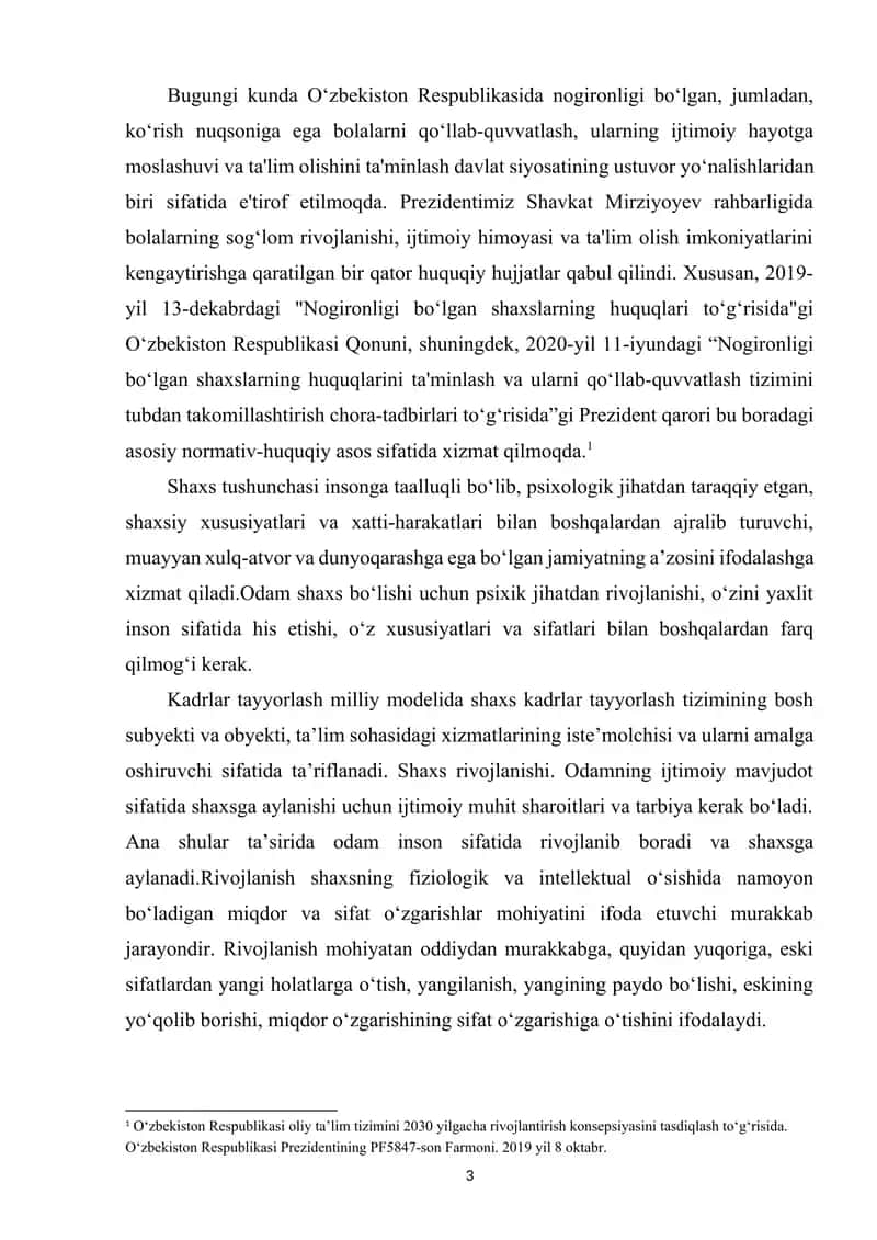 Shaxsning ruhiy rivojlanishida biologik va ijtimoiy omillarning o‘rni. 3