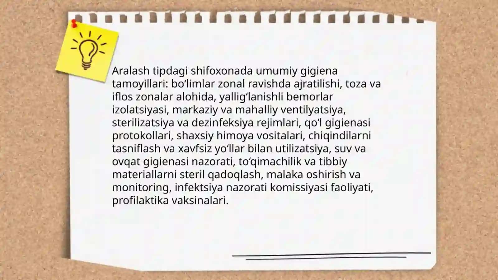 Aralash tipdagi shifoxonada umumiy gigiena tamoyillari 3