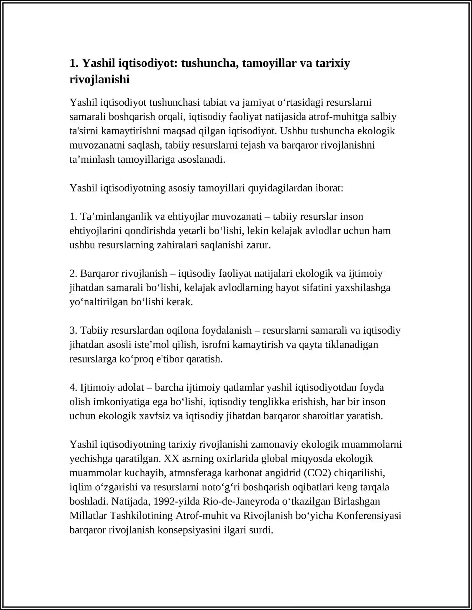 Yashil Iqtisodiyotning Asoslari va Ekologik Toza Ishlab Chiqarish 3