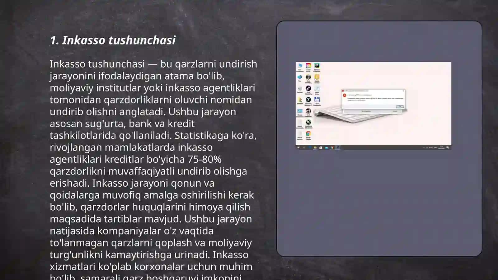 Inkasso va boj tushunchasi. Bojxona to'lovi. Davlat bojlari 3