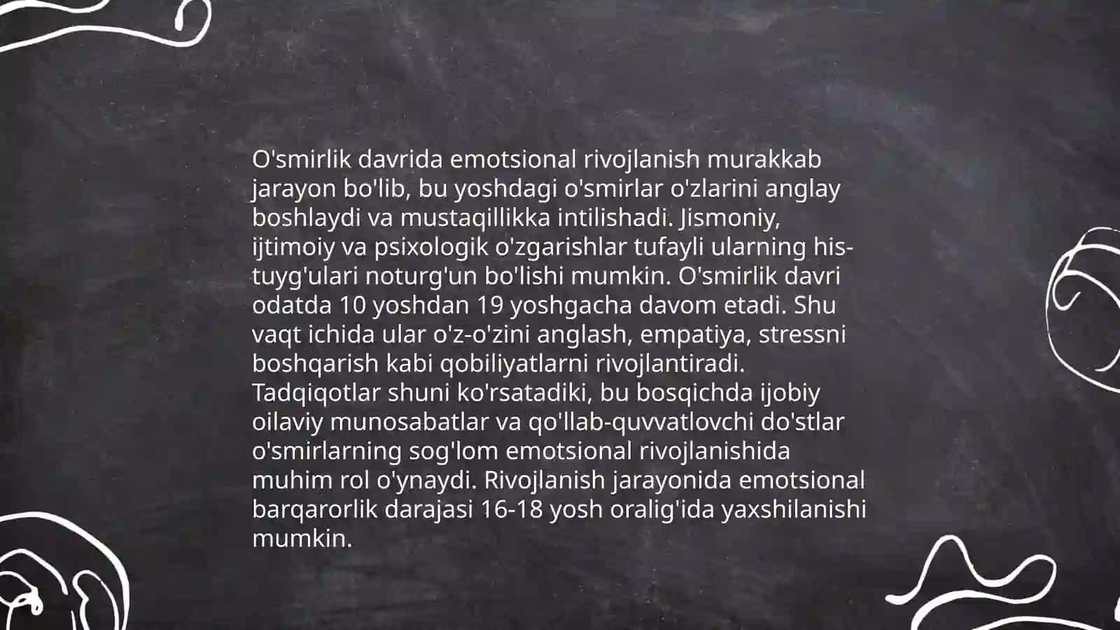 O'smirlar pisihologiyasi 3