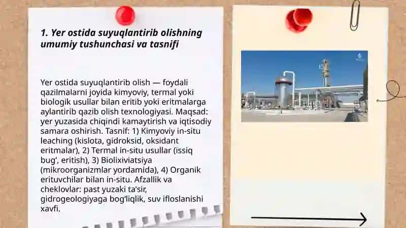 Yer ostida suyuqlantirib olishning umumiy tushunchasi va tasnifi 3