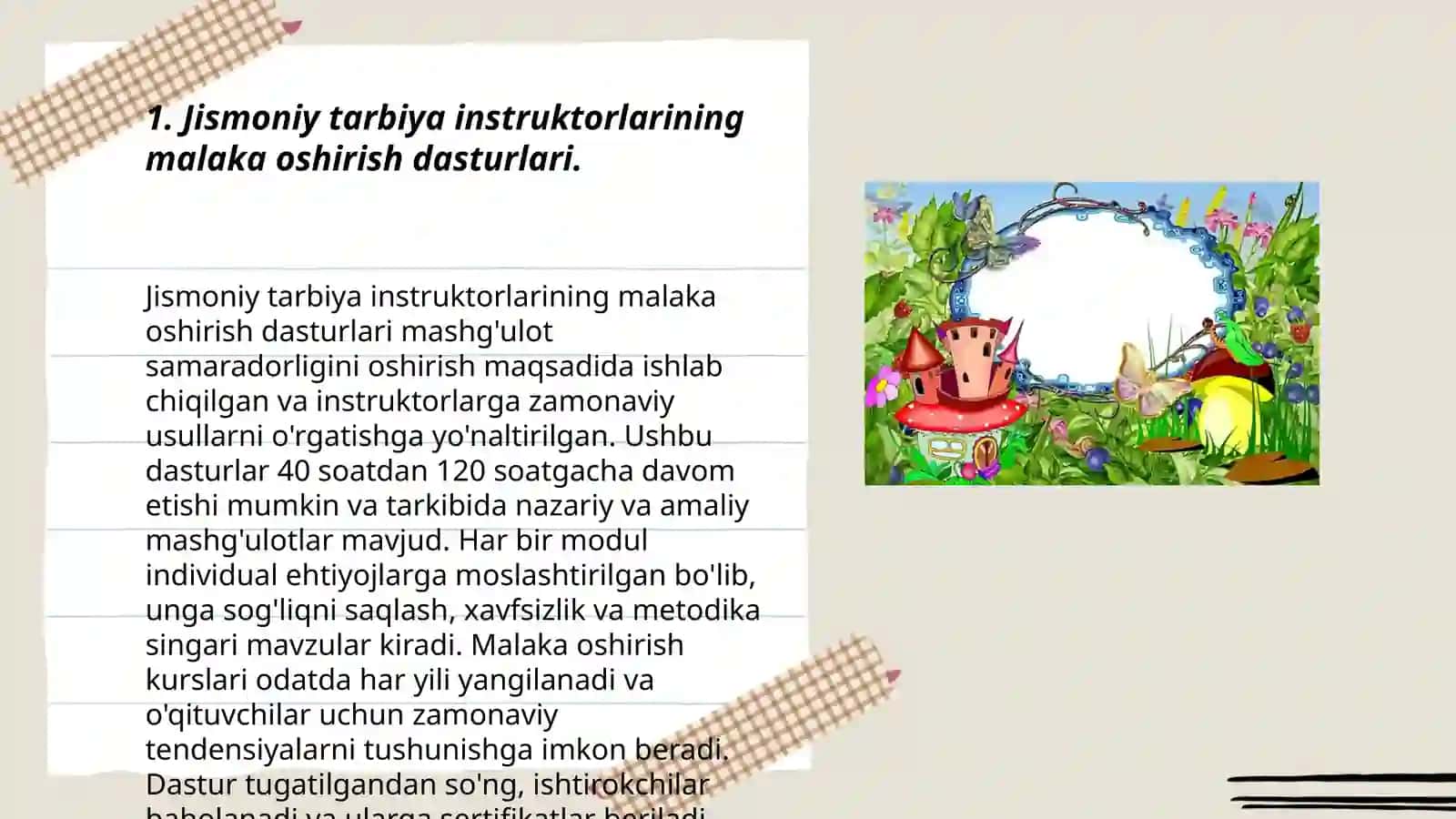 Jismoniy tarbiya instruktorlarining malaka oshirish tizimi 3