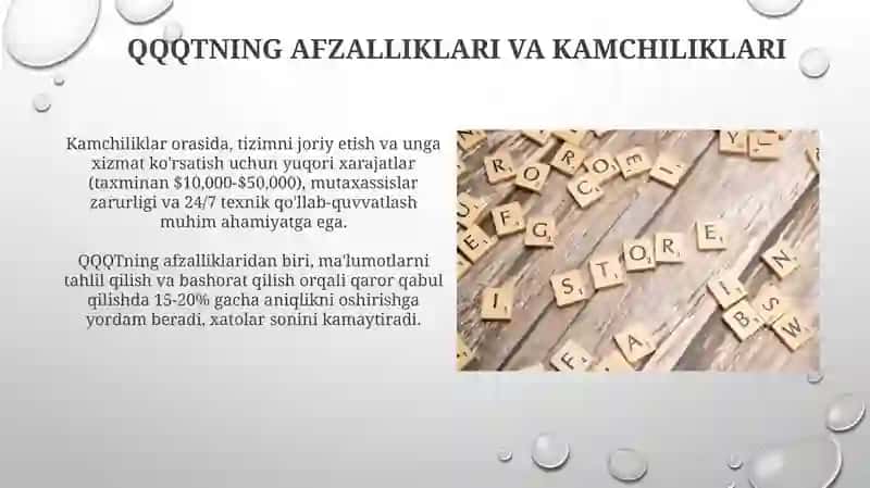 Elektron tijorat tizimlarida qaror qabul qilish jarayonini qo’llabquvvatlash tizimlari 3
