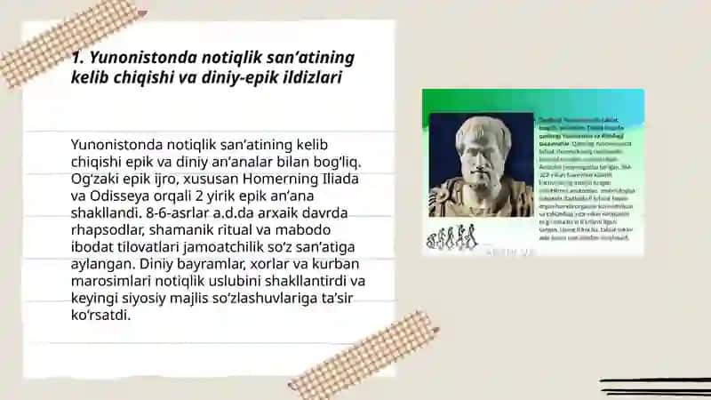 Yunonistonda notiqlik sanʼatining tarixi haqida 3