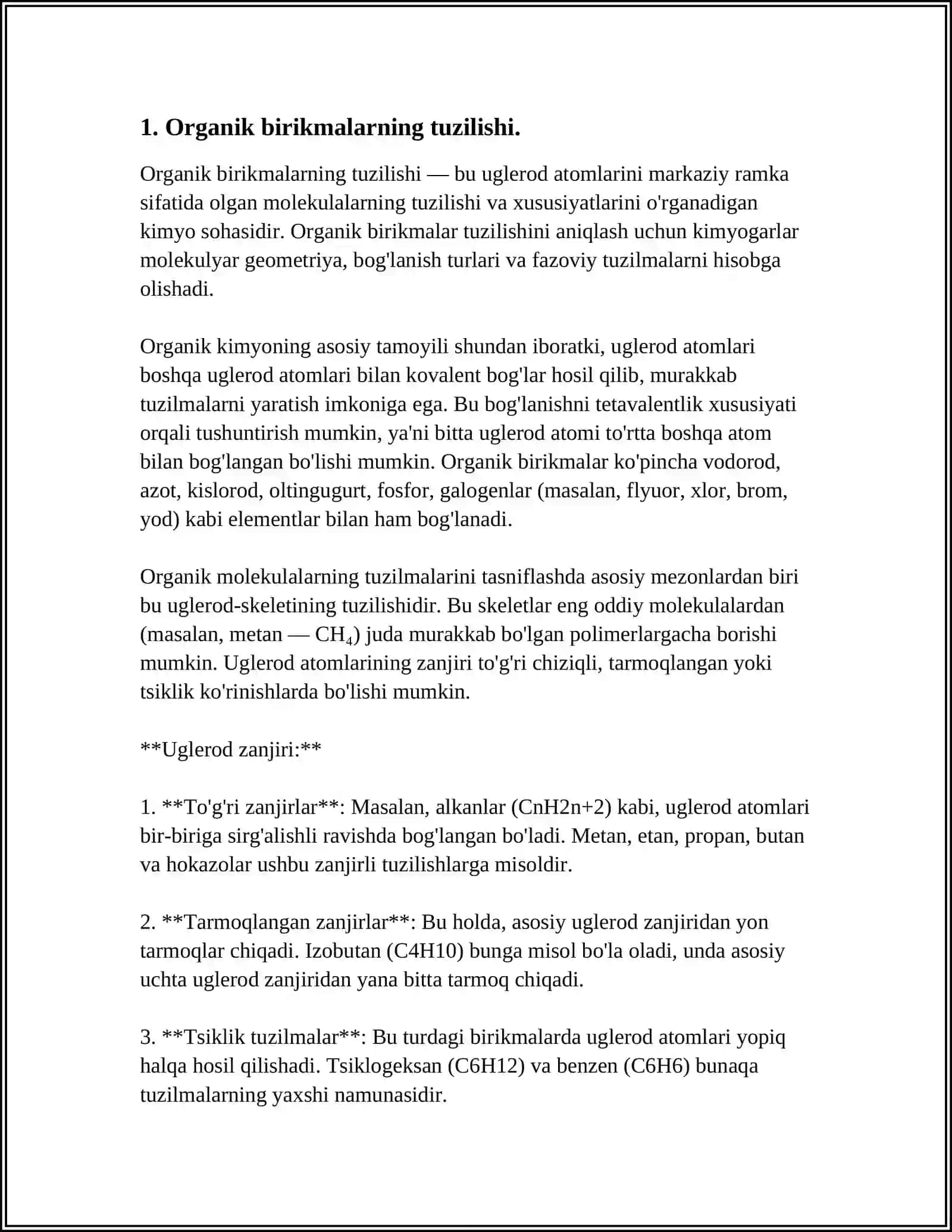 ORGANIK KIMYO 3