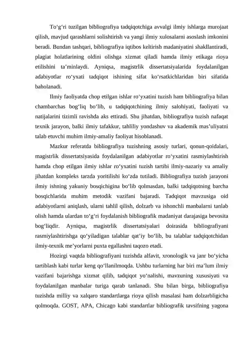 BIBLIOGRAFIYA TUZISH TURLARI (ALFAVIT, XRONOLOGIK, JANR BOʻYICHA) 3