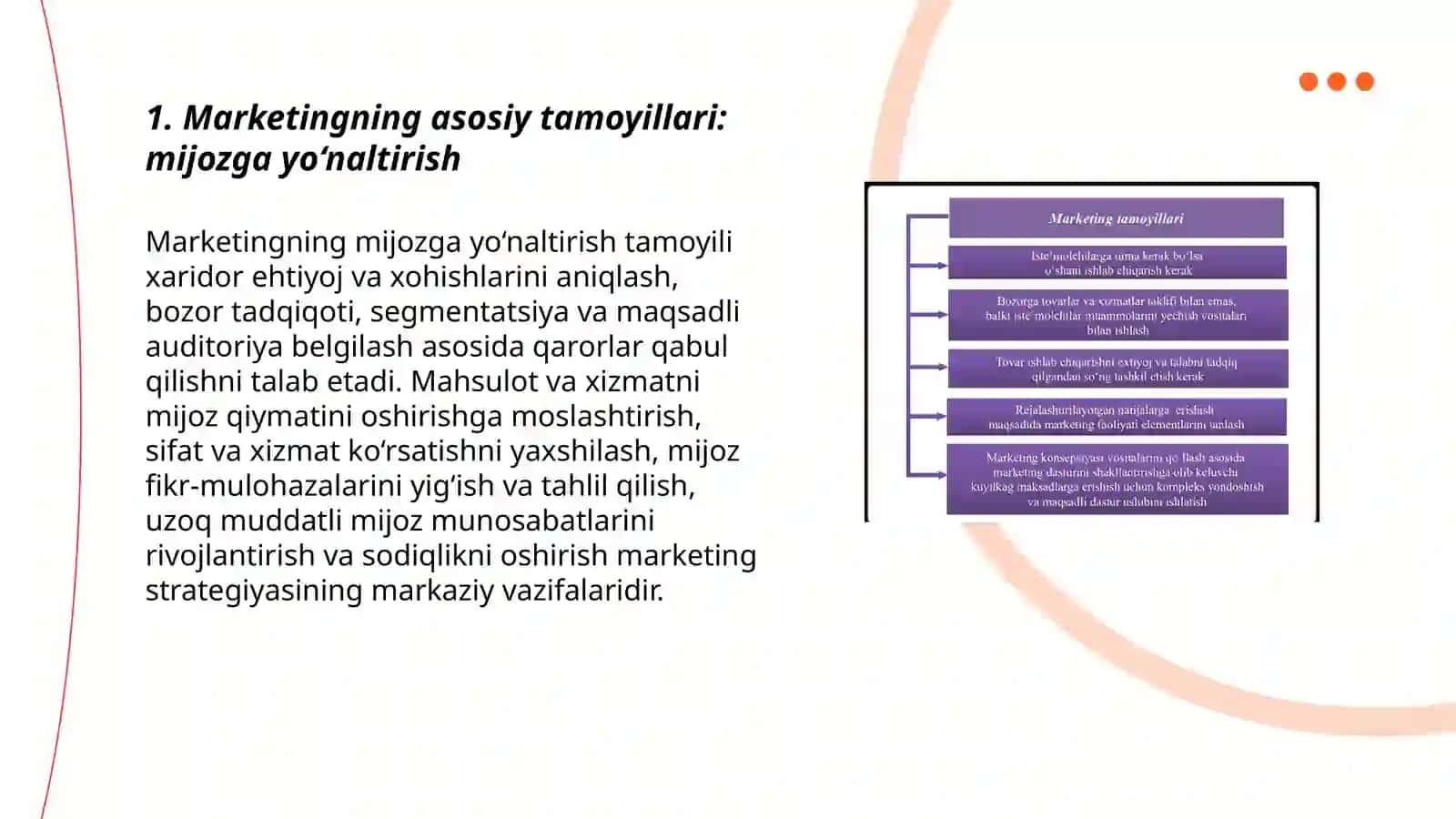 Marketingning funksiyalari, vazifalari va tamoyillari 3