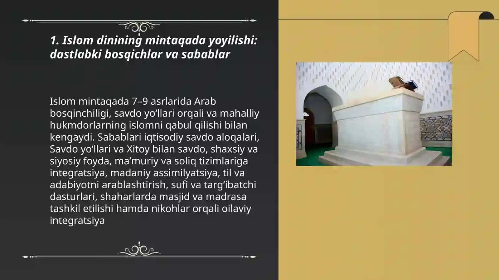 Mintaqada islom dininig yoyilishi, Hanafiylik, Molikiylik, Hanbaliylik, Shofeʼiylik mazhabi va Ashariya talimoti 3