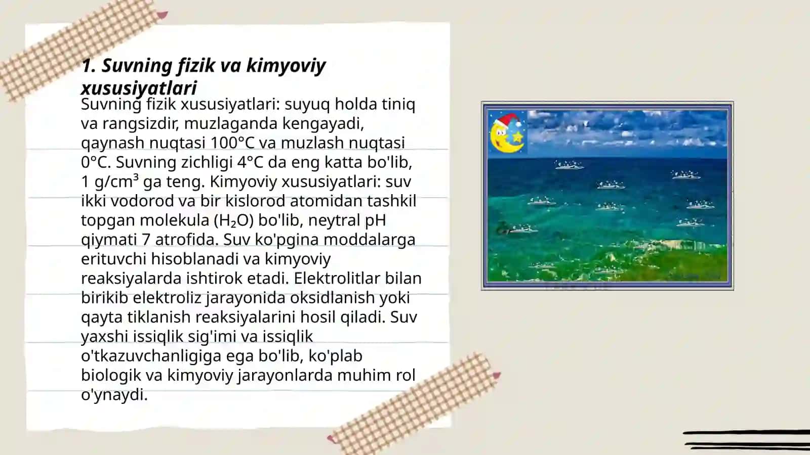 Suvning fizik va kimyoviy xususiyatlari 3