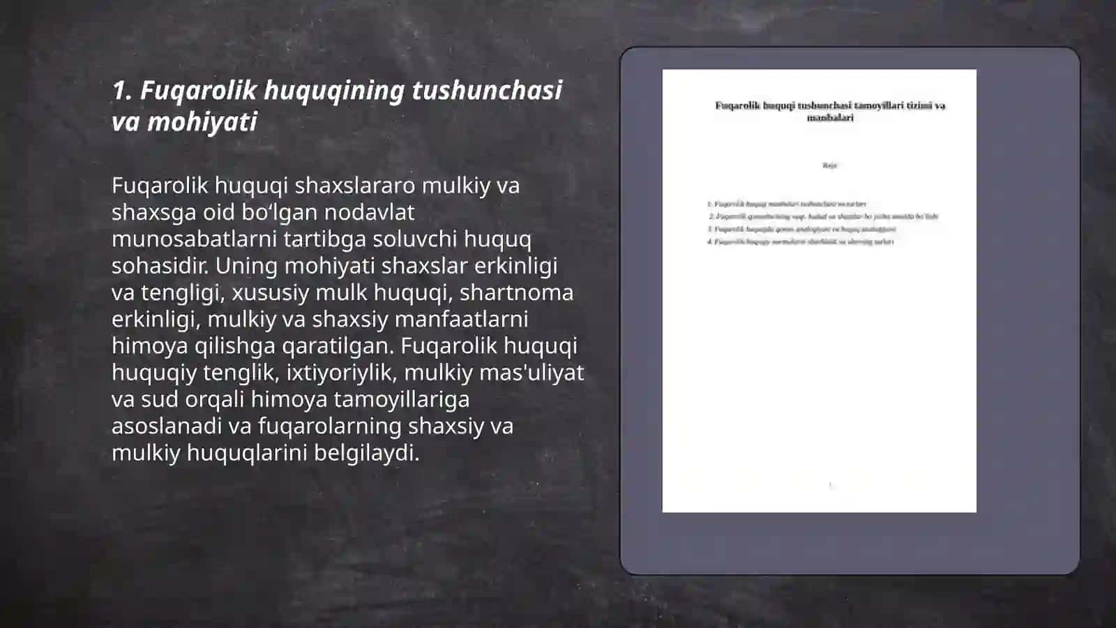 Fuqarolik huquqi tushunchasi va tizimi 3