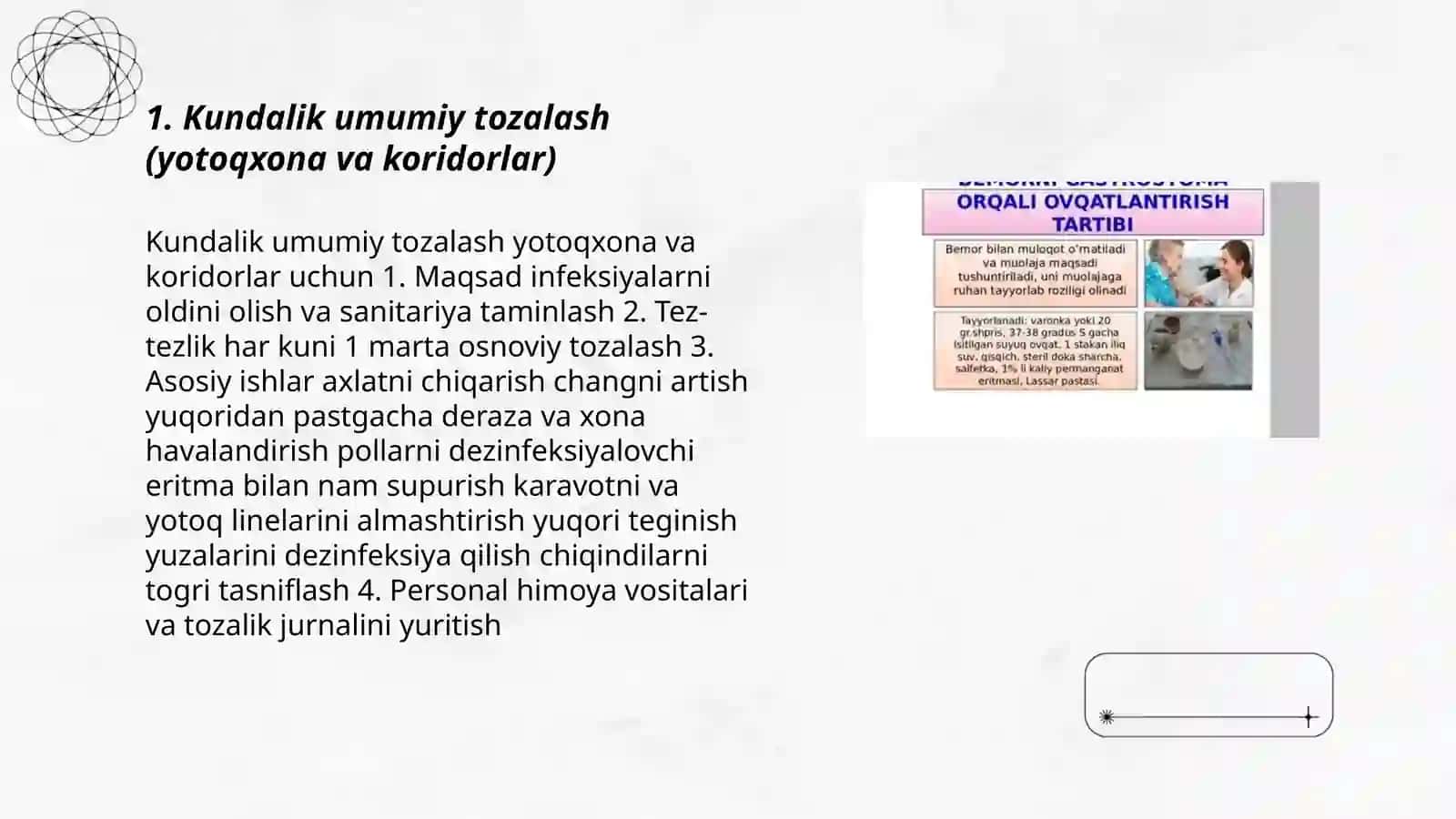 Tibbiy shifoxona inshoatlarni tozalash turlari 3
