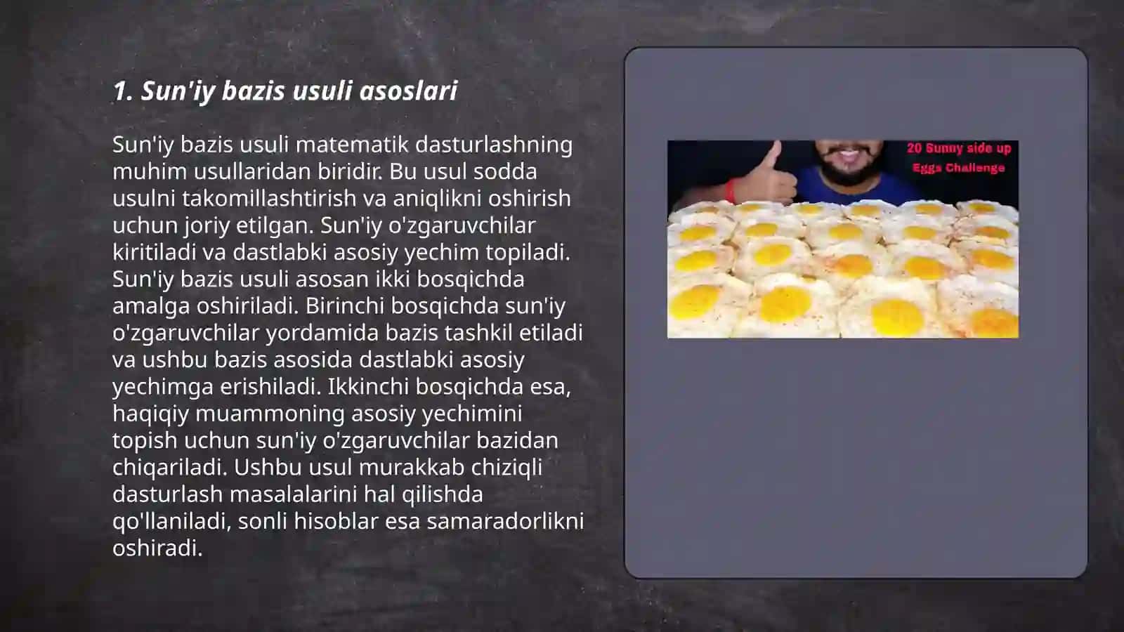 Suniy bazis usuli 3