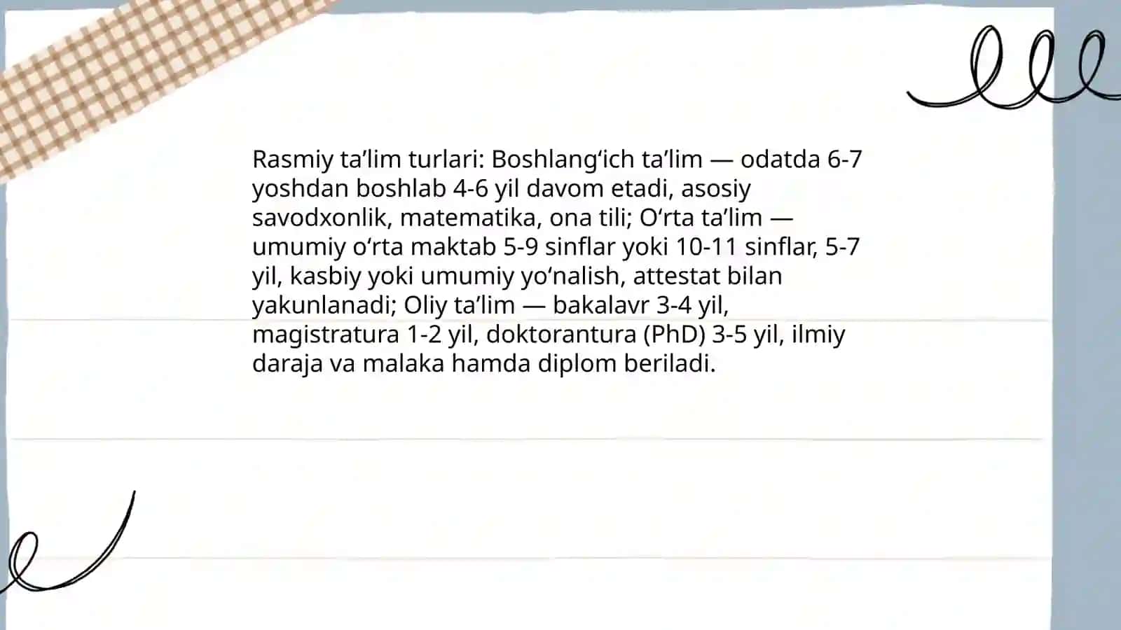 Taʼlim Turlari va Taʼlimni Tashkil Etish Shakllari 3