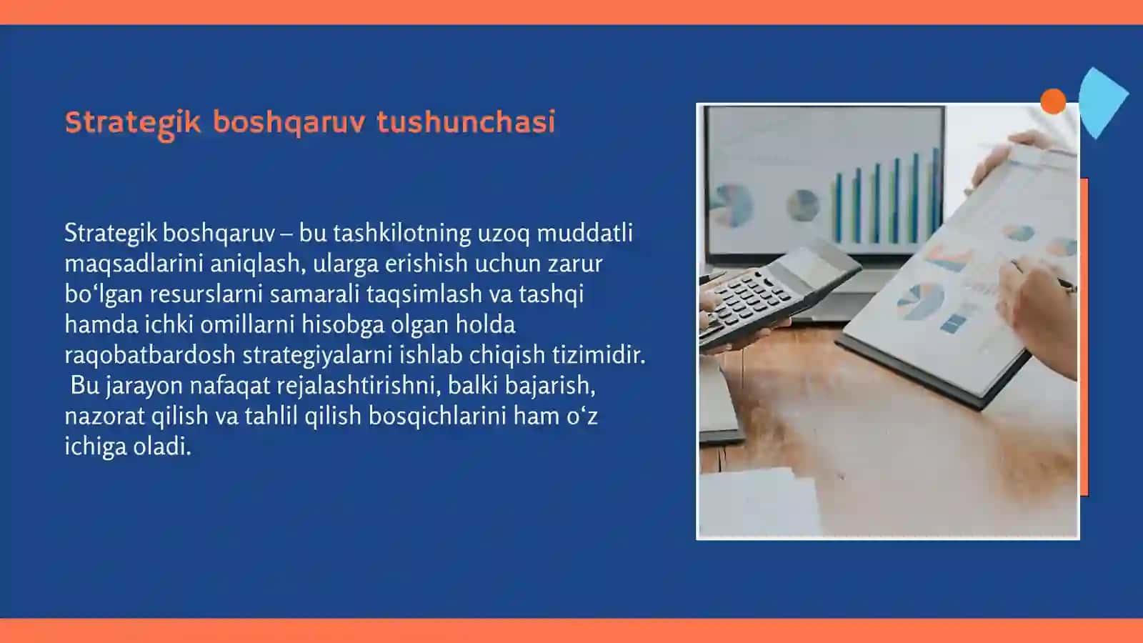 Strategik boshqaruv fanidan tayyorlagan taqdimoti 3