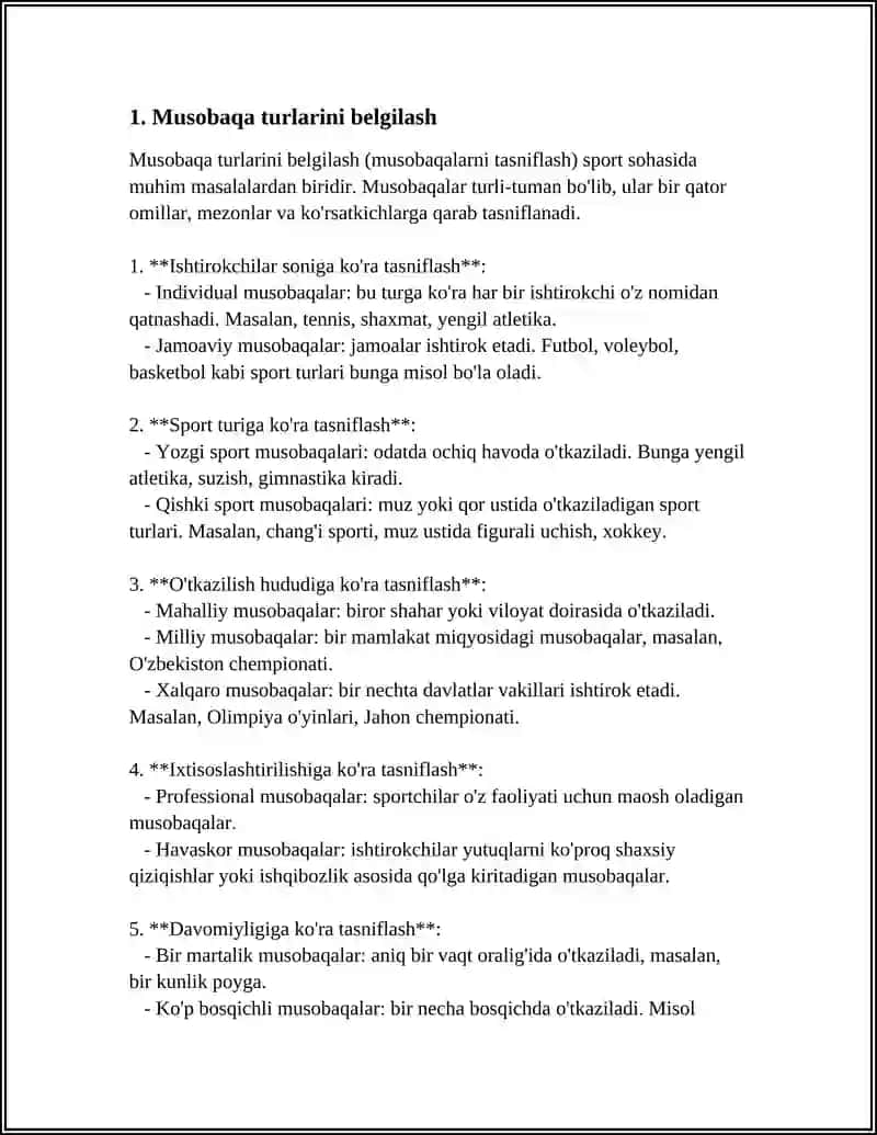 SPORT MUSOBAQALARINI TASHKIL QILISH 3