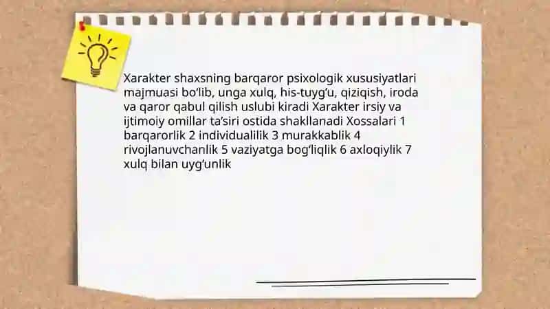 Xarakter va uning xossalari 3