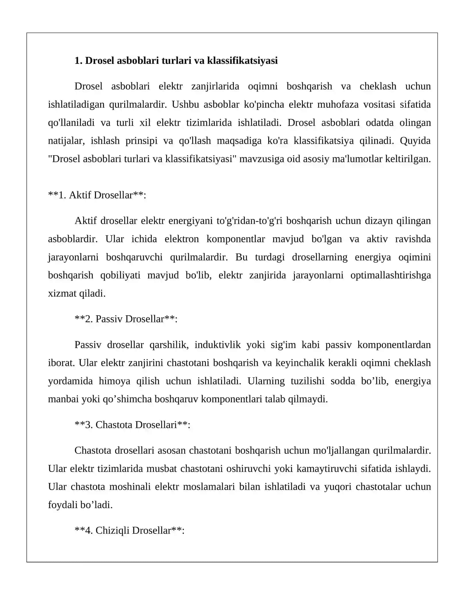 DROSSEL ASBOBLARI 3