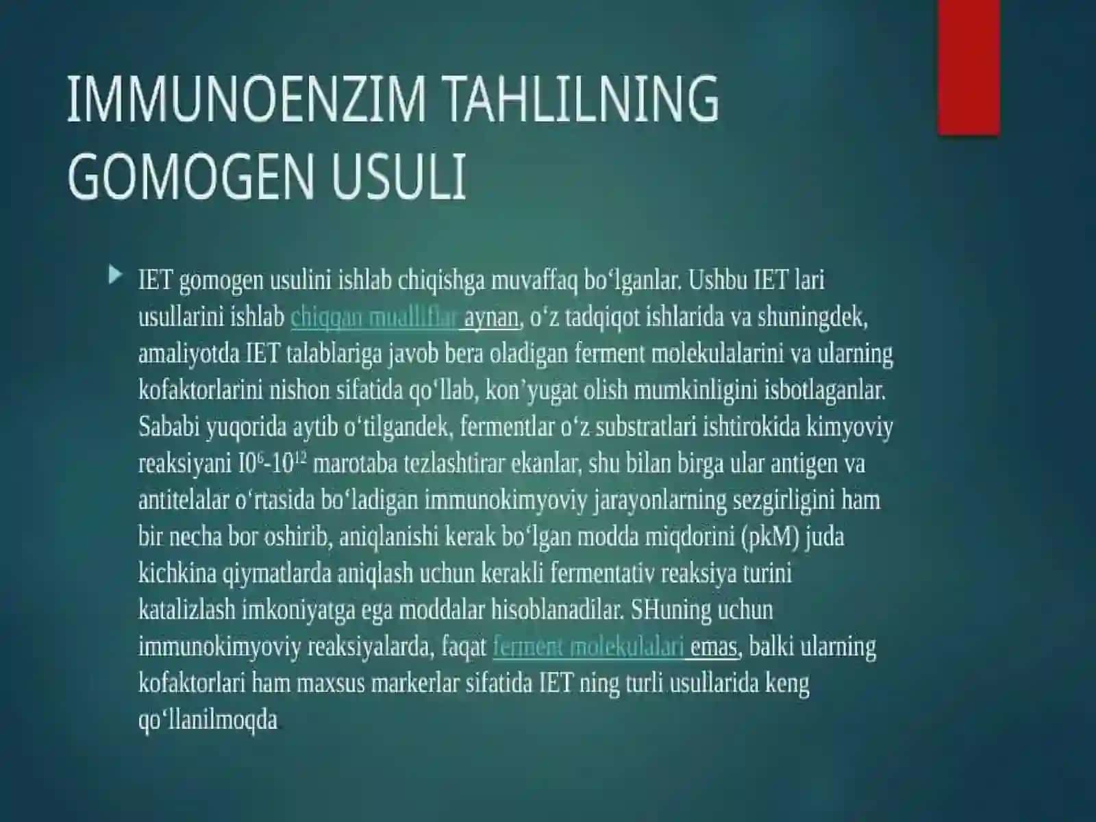 immunoenzim tahlilining gomogen usuli 3