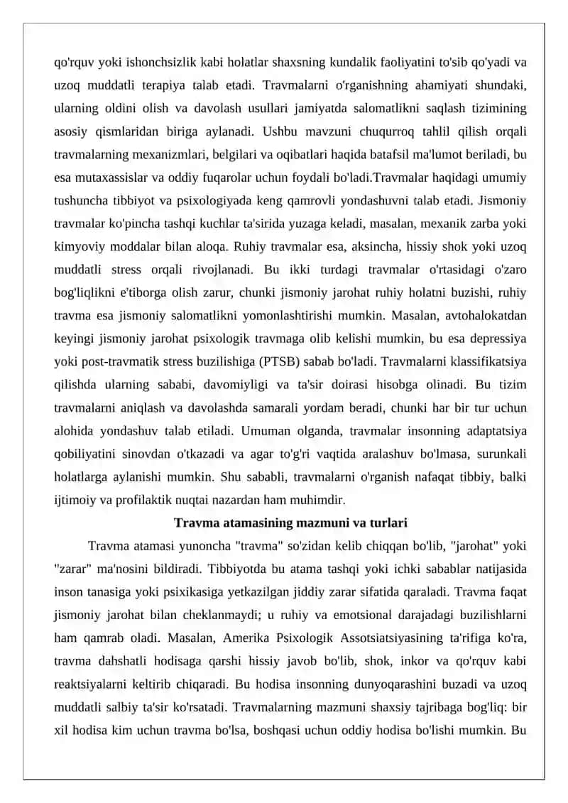 Travmalar haqida tushuncha 3