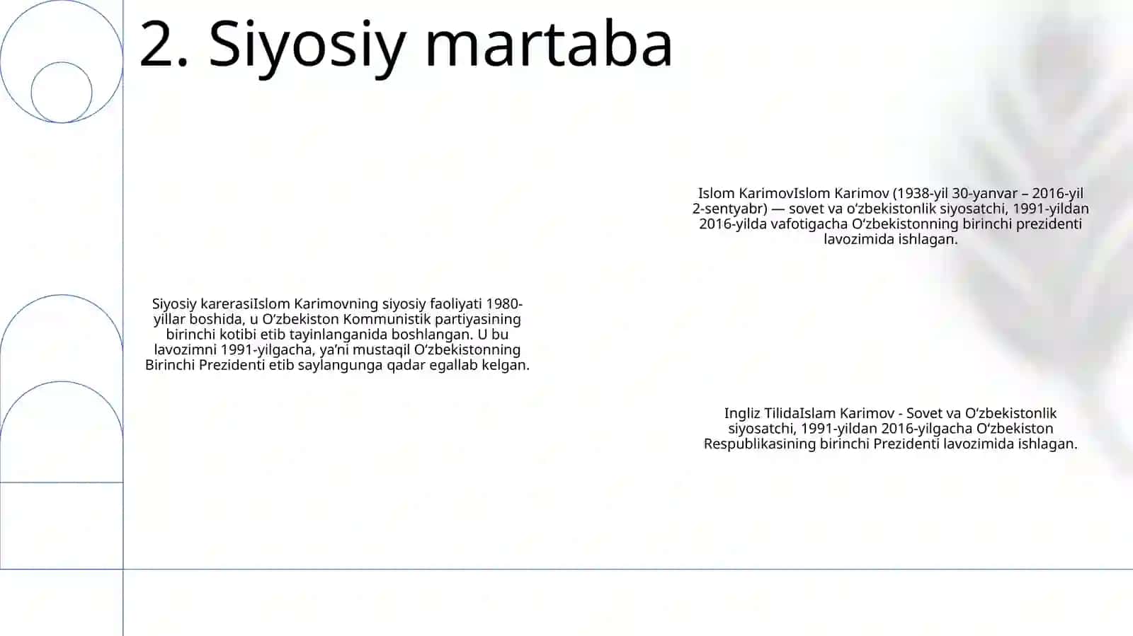 Islam Karimov Ingliz Tilida 3