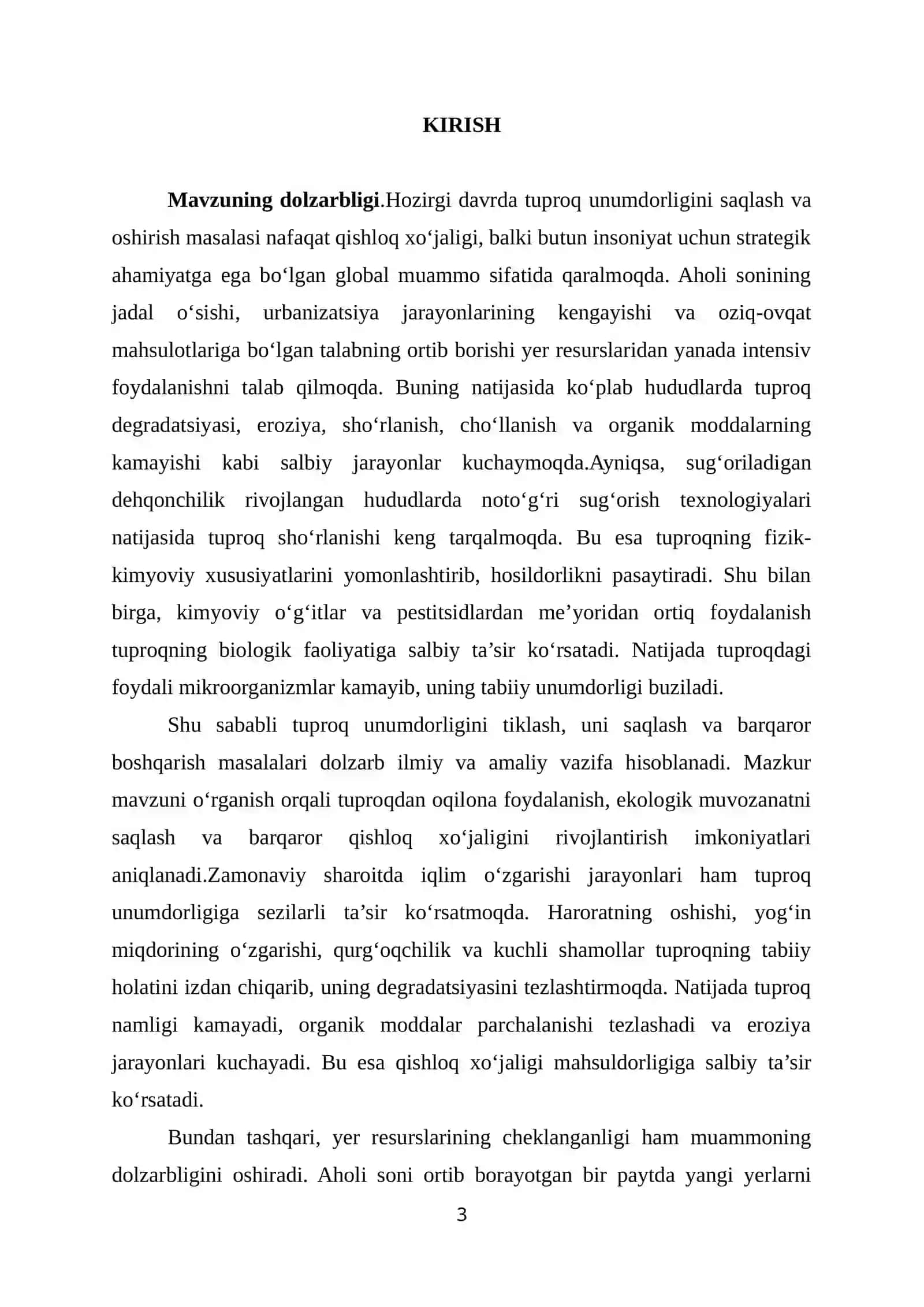 Tuproq unumdorligi 3