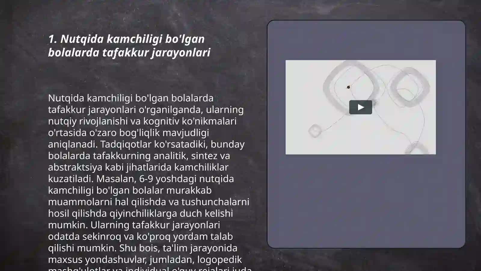 Nutqida kamchiligi boʻlgan bolalarning tafakkurini tekshirish usullari 3