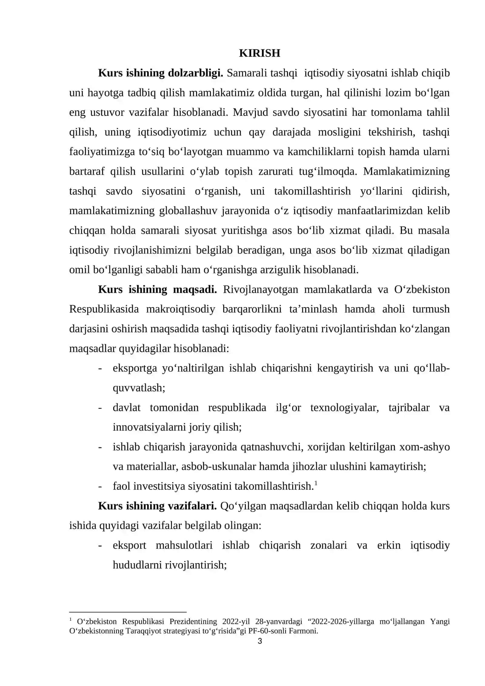 O‘ZBEKISTON TASHQI SAVDO SIYOSATINI ERKINLASHTIRISH VA SAMARADORLIGINI OSHIRISH YO‘LLARI 3