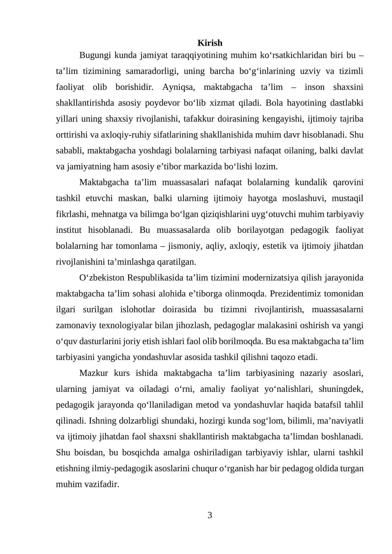 Maktabgacha ta’lim tarbiyani tashkil etish 3