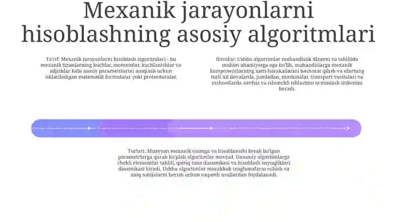Mexanik Jarayonlarning Asosiy Parametirlarini Hisoblash Uchun Algaritmlar Tuzish 3