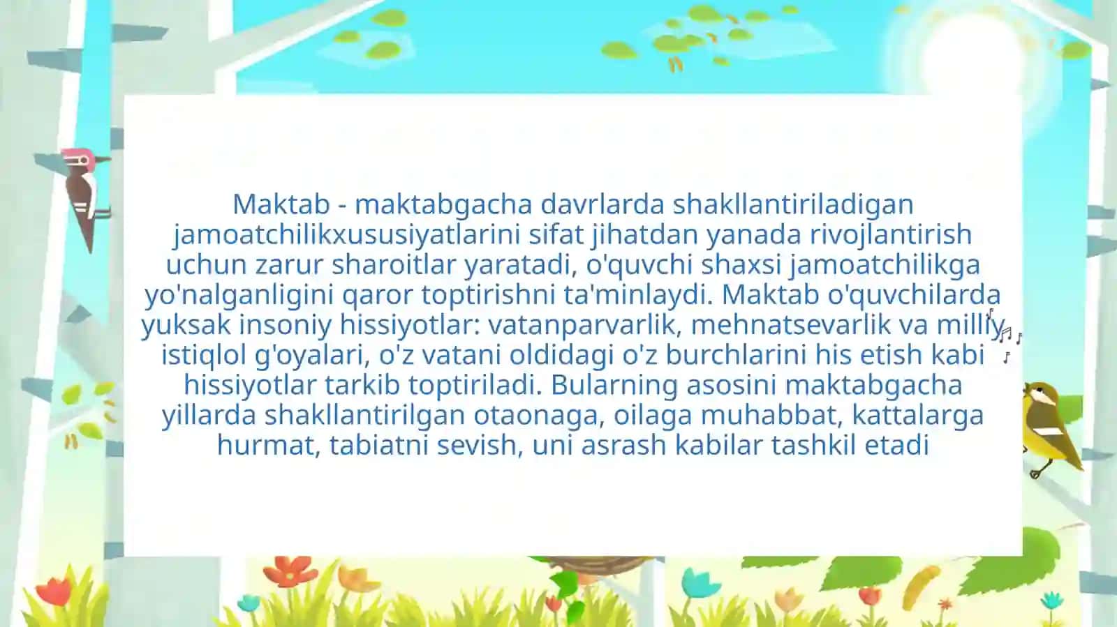 Maktabta'limigatayyorlashda ta'lim-tarbiyaviy jarayonning o'rnivao'zi gaxosxususiyatlari 3