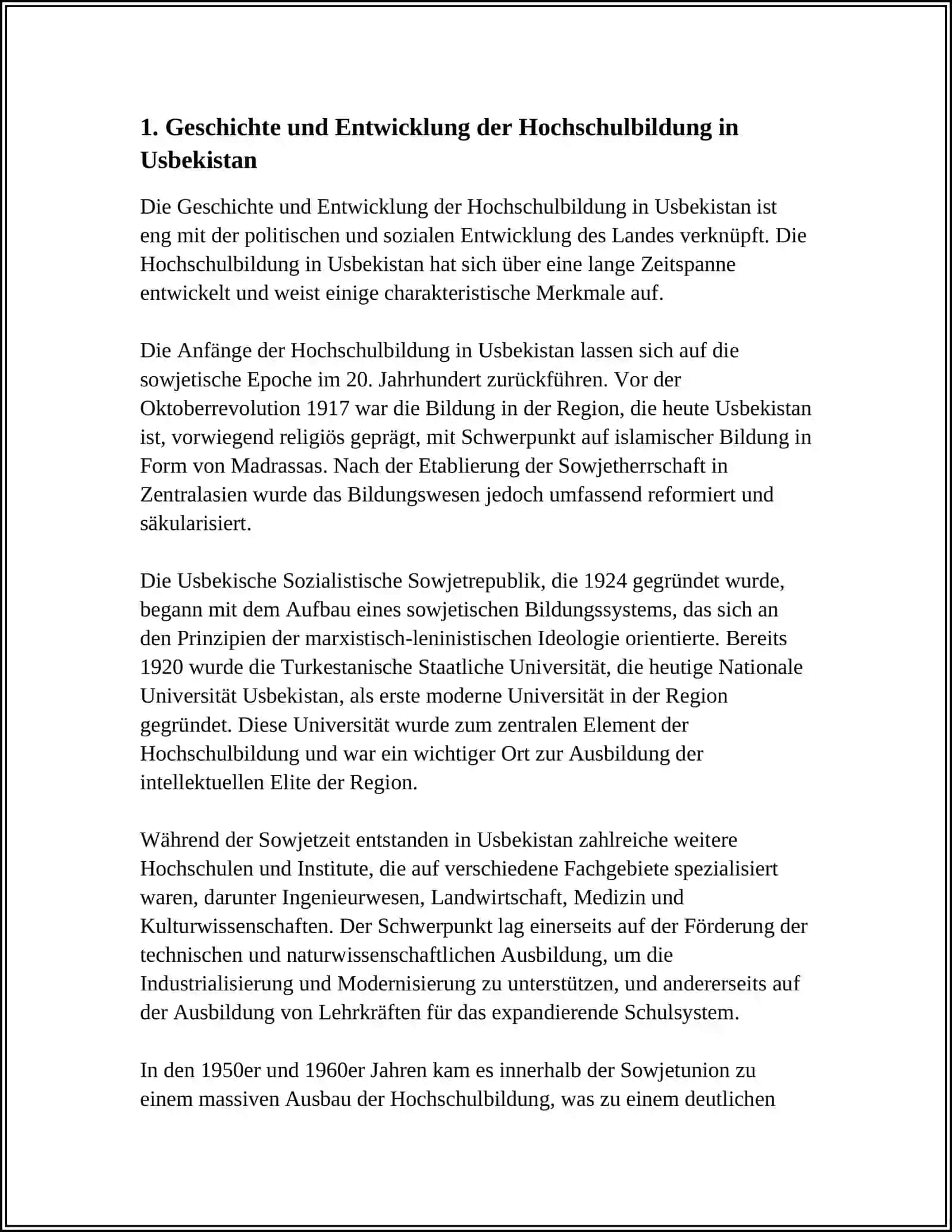 DIE HOCHSCHULBILDUNG IN UZBEKISTAN 3