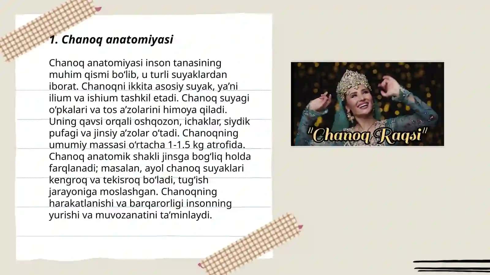 Chanoq va son sohalari mushaklari 3