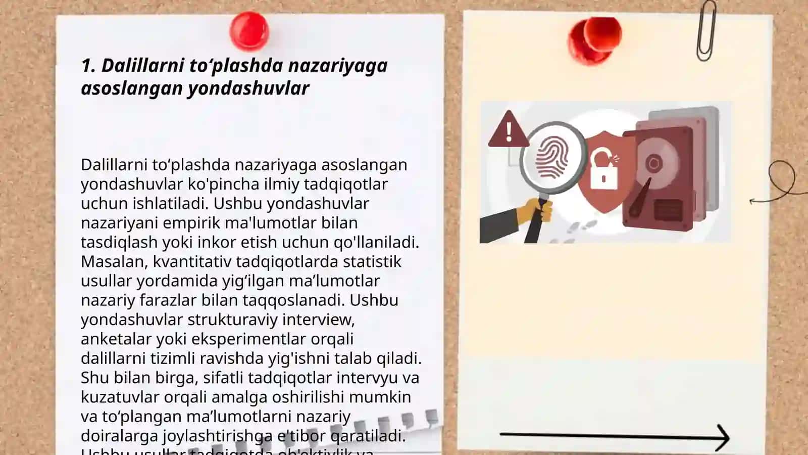 Dalillarni to'plash usullari 3