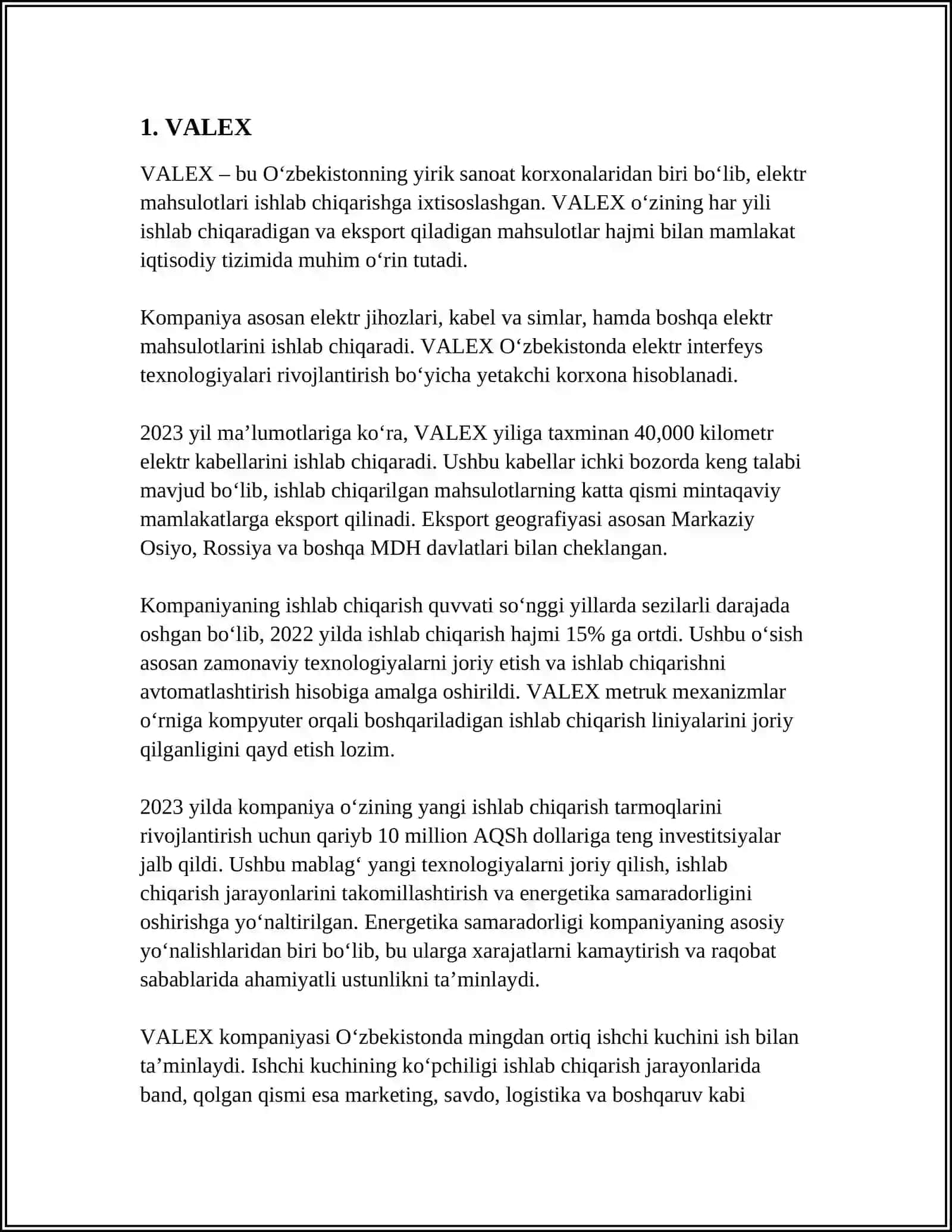 VALEX 3