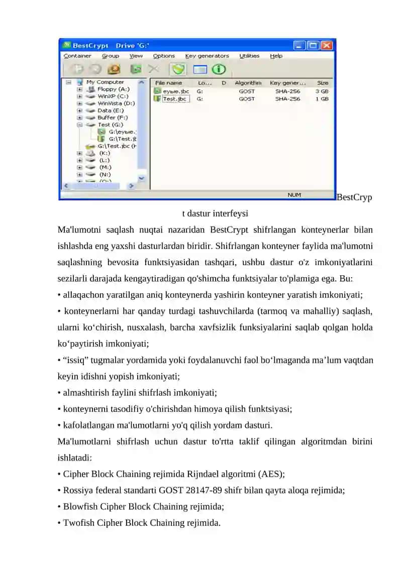 Klassik shifrlash algoritmlaridan foydalanib shifrlash va qayta ochish 3