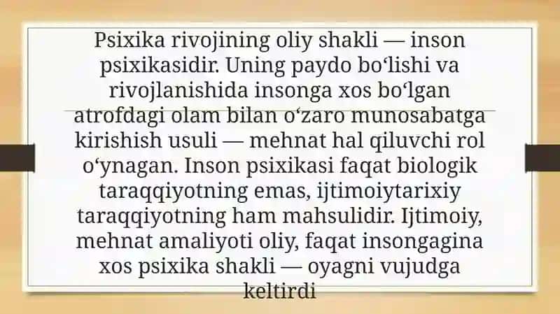 Inson psixikasining ijtimoiy tarixiy tabiati 3