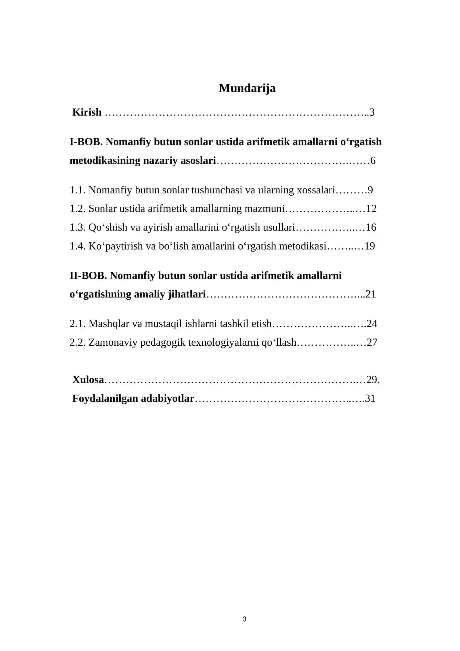 NOMANFIY BUTUN SONLAR USTIDA ARIFMETIK AMALLARNI OʻRGATISH METODIKASI 3