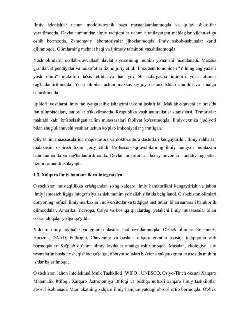 O'zbekiston Respublikasining mustaqilligining rivojlanishi 3