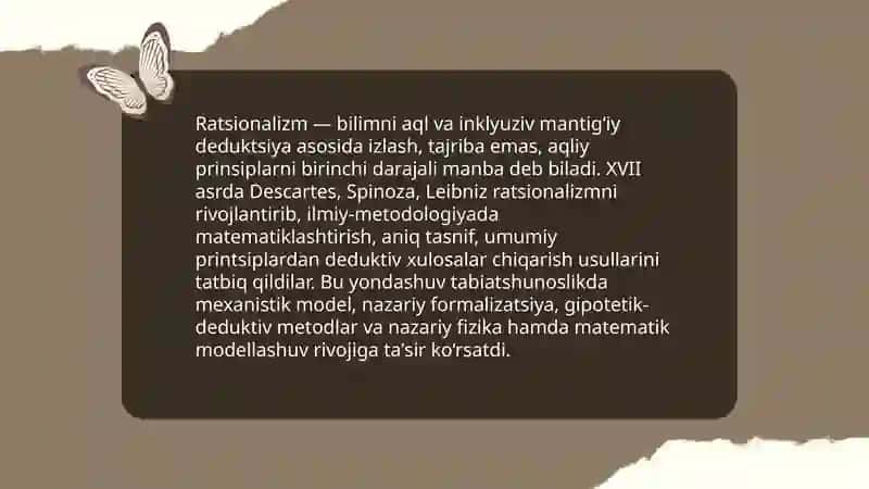 Gʻarb falsafasining ustuvor yoʻnalishlari va ularning fan taraqqiyotiga taʼsiri 3