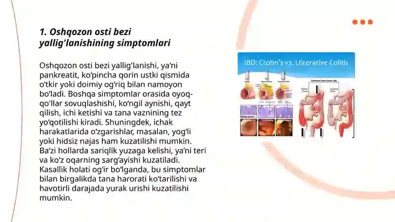 Oshqozon osti bezi va o't qopi o'tkir va surunkali yallig'lanish sindromida hamshiralik jarayoni 3